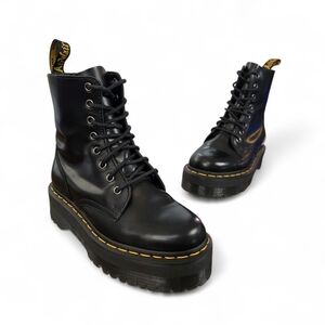 Dr. Martens Jadon KV01V 8-Eye Black Platform Combat Boots Chunky Women Size 5